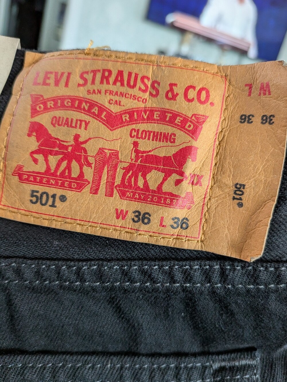 Levi's 501® Men’s Black Jeans - Classic Fit 36 X36